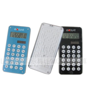 8 chiffres Calculatrice de poche à double puissance avec jeu Maze (LC526A)